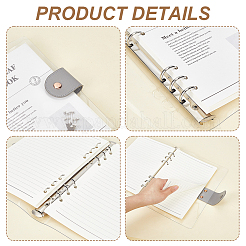 鉄製ルーズリーフノート付きPVC  長方形  濃いグレー  230x172x21.5mm&nbsp;AJEW-WH0481-540B