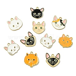 32 pendentif en alliage émaillé en forme de chat&nbsp;ENAM-CJ0007-40