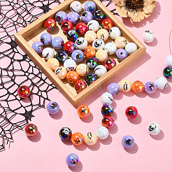 50 Stück Acrylperlen mit Halloween-Motiv.&nbsp;OACR-CJ0002-21