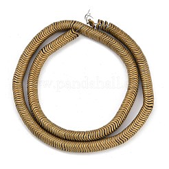 Fili di perline di ematite sintetica non magnetica elettrolitica&nbsp;G-H020-M01-27