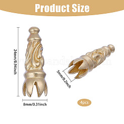 4 шт. латунные наконечники для шнура&nbsp;KK-CA0003-73C