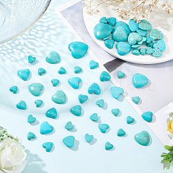 Synthetische blaue Türkiscabochons&nbsp;G-PH0001-89