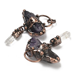 Большие подвески из натурального аметиста и кварца&nbsp;G-H332-07R-02