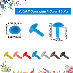 112 шт. 7-х цветные пластиковые глаза для кукол&nbsp;KY-GF0001-38