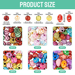 120шт 6 стиля акриловые бусины&nbsp;OACR-TA0003-78