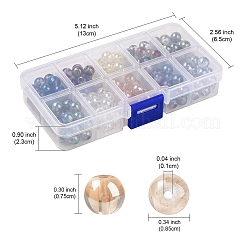 220шт 10 цвета гальванические стеклянные бусины&nbsp;EGLA-YW0003-26