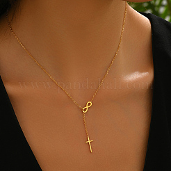 Стильные ожерелья с подвеской в виде креста бесконечности из нержавеющей стали 201 для женщин на каждый день и для вечеринок&nbsp;YZ7954