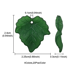80 шт. 4 цвета осенняя тема прозрачные матовые акриловые подвески&nbsp;SACR-YW0001-58