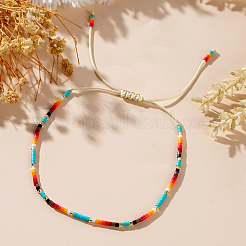 Bracelet en perles de verre tressées heishi pour femme&nbsp;KM8576