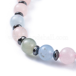 Браслеты из натурального морганита&nbsp;BJEW-JB04493-04