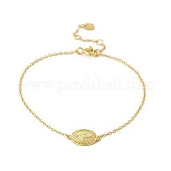 S925 браслеты из стерлингового серебра и подвески для женщин&nbsp;BJEW-K276-01G