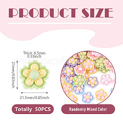 50 Stück undurchsichtige Cartoon-Resin-Decoden-Cabochons&nbsp;RESI-TA0005-64