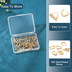 Латунные серьги-кольца из прозрачного кубического циркония&nbsp;KK-TA0002-87