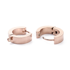 Ionenplattierung (IP) 304 Edelstahl Huggie Creolen Zubehörse&nbsp;STAS-I167-01B-RG