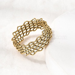 5 шт. открытые манжеты из нержавеющей стали 304 для женщин&nbsp;RJEW-K313-02G