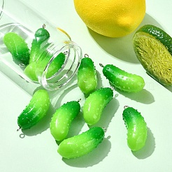 10 шт. подвески из непрозрачной смолы в виде растений&nbsp;RESI-YW0005-65