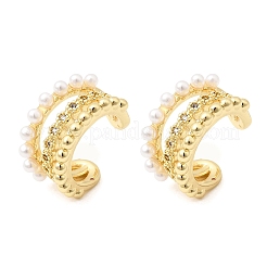 Messing Micro Pave klare Zirkonia Manschette Ohrringe&nbsp;EJEW-C186-01B-G