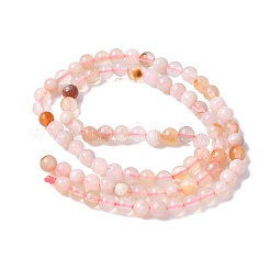 Натуральные вишневые агатовые бусины G-B130-4mm-02