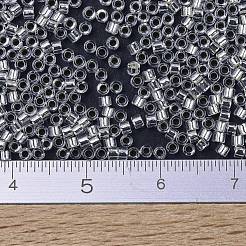 MIYUKIデリカビーズ小  シリンダー  日本製シードビーズ  15/0  （dbs0041)シルバーライニングクリスタル  1.1x1.3mm  穴：0.7mm  約175000個/袋  50 G /袋&nbsp;SEED-X0054-DBS0041