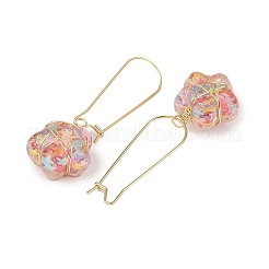 Серьги-кольца с подвесками из полимера EJEW-JE06352-01