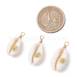 Подвески из натуральной ракушки каури PALLOY-JF03554-06