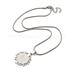 Не тускнеющие подвески-ожерелья с изображением Девы Марии&nbsp;LS-NJEW-S422-02P