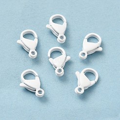 スプレー塗装された304ステンレススチールのロブスタークロウ留め金  ホワイト  12x7.5x4.5mm  穴：1.4mm&nbsp;STAS-R120-01E-01