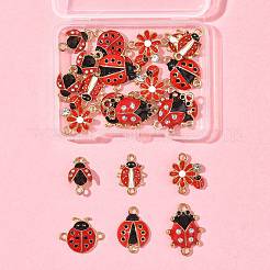 24 шт. 6 стиля подвески-соединители из сплава с кристаллами и стразами&nbsp;FIND-FS0004-78