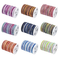 9 рулон 9-х цветной сегментно окрашенной полиэфирной нити&nbsp;NWIR-YW0001-14