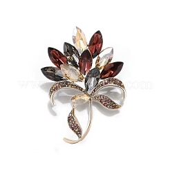 Броши со стразами из цветочного сплава для рюкзака&nbsp;LS-PW-WG60DF6-02
