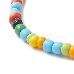 Эластичный браслет из стеклянных семян и натурального жемчуга&nbsp;BJEW-JB09268