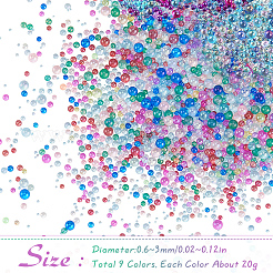 180 g de perles à bulles bicolores&nbsp;GLAA-SC0002-38