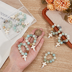 Натуральный цветок амазонита HJEW-OC00017