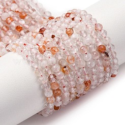 Нити бусин из натурального железистого кварца G-B142-A01-3mm