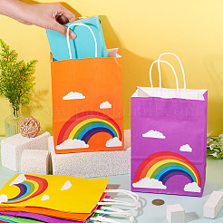 12 borsa portaoggetti in carta stampata con arcobaleno in 6 colori&nbsp;ABAG-TA0002-05A