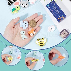 15 шт. 15 стильных экологически чистых силиконовых бусины для пищевых продуктов&nbsp;SIL-SC0001-18