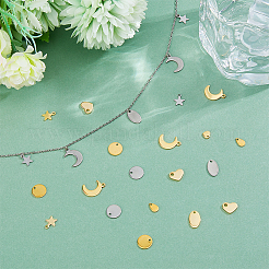 96 шт. 6 стиля 2 цвета подвески из нержавеющей стали&nbsp;STAS-DC0015-76