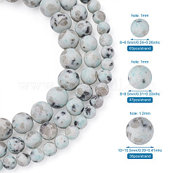 3 нитка 3 стиля натуральной кунжутной яшмы/киви яшмы бусины нитки G-YS0001-05