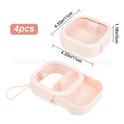 4 шт. 2-цветный квадратный ящик для хранения с кнопками из АБС-пластика и термопластичного эластомера CON-GF0001-11