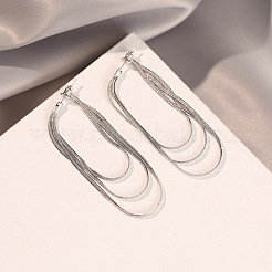 Boucles d'oreilles à tige en chaîne serpent en laiton&nbsp;FS-WG84173-01