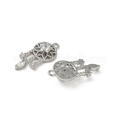 Pendentifs en laiton zircon cubique transparent&nbsp;KK-A280-14P