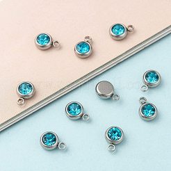 201 подвеска из нержавеющей стали со стразами STAS-S068-12