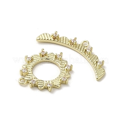 Fermagli a ginocchiera in ottone e zirconio cubico&nbsp;KK-C048-07G