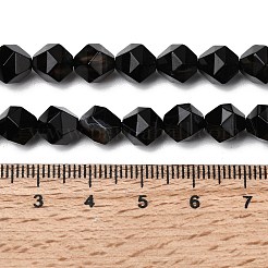 Нити бусин из натурального чёрного полосатого агата/полосатого агата&nbsp;G-Z119-A03-02