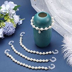 2 комплект пластиковых цепочек для обуви с имитацией жемчуга и крючком&nbsp;FIND-CP0001-91A