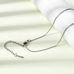 男女兼用 12mm 304ステンレススチール製ツイストチェーンネックレス 1.5個  変色なし  ステンレス鋼色  17.72インチ（45cm）  1.5mm&nbsp;NJEW-H093-17P-01