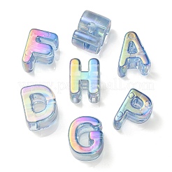 Placage uv perles acryliques irisées arc-en-ciel&nbsp;OACR-C012-02J-1