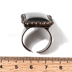 Bagues ouvertes en obsidienne naturelle&nbsp;GG-CBAB410-03