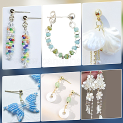 20 шт. фурнитура для сережек-гвоздиков из нержавеющей стали 304 STAS-LP0001-11