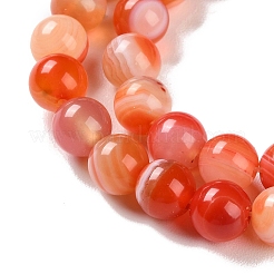Chapelets de perles en agate à rayures naturelles/agates à bandes&nbsp;G-Z060-A01-B19
